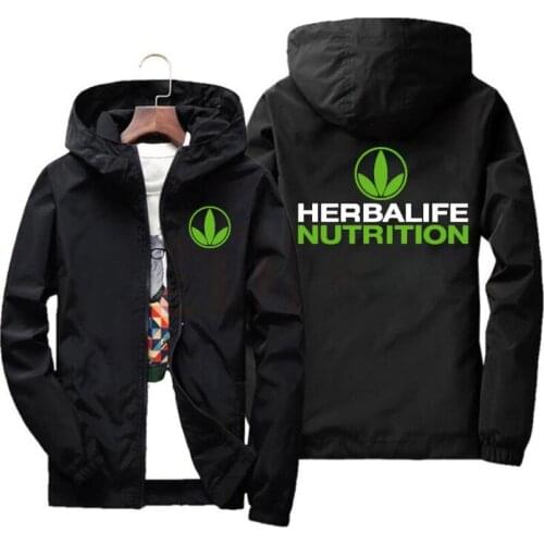 Herbalife Nutrition Printed Hoodie Jacket Men Women Jacket Green Logo Herbalife Graphic Winter Fleeece Jacket