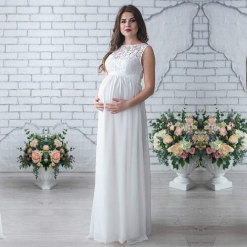 Maternity Dress 2019 Pregnancy Clothes Pregnant Women Lady Elegant Lace Party Formal Evening Pregnancy dresses for photo shoot