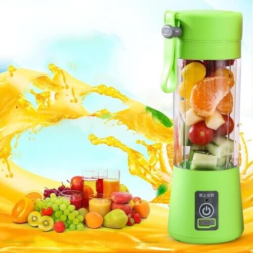 Portable Mini Household Juicer Machine Home USB Rechargeable 4-Blade Electric Fruit Extractor Personal Blender Cup Juice Blender