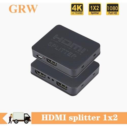 Full HD 1080p 4K HDMI Splitter HDMI Switch Switcher HDMI Splitter converter 1 Input 2 Output Dual Display For DVD HDTV Computer