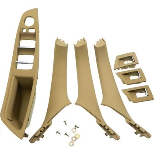 RHD Car Interior Door Handle Inner Door Panel Pull Trim Cover for -Bmw 5 Serie F10 F11 520 525