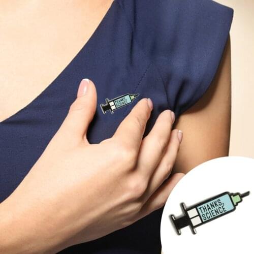 Thanks Science Mini Pin Badge Support Gift Hard Enamel Lapel Pin 1.1" for Clothes Bag Jacket Backpack Decoration FS99