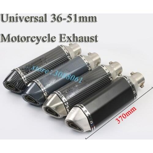 Motorcycle Exhaust Pipe Escape Modified Universal 370mm Motorbike Muffler DB Killer For Ninja 300 ATV R3 KTM390 MSX125 Dirt Bike
