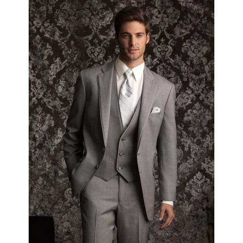 High Quality Mens Suits Groom Tuxedos Groomsmen Wedding Party Dinner Best Man Suits Blazer (Jacket+Pants+Vest+Tie) NO:1069