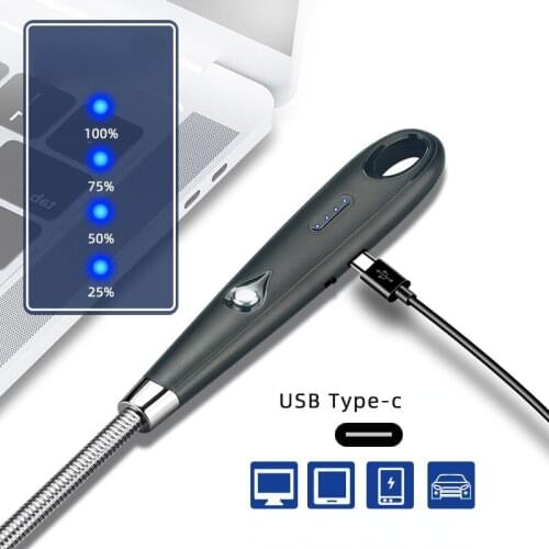 USB Arc Pulse Ignition Gun Candle Gas Stove Natural Gas Igniter 360 Degree Hose Ignition Rod Lighter Home Kitchen Lighter