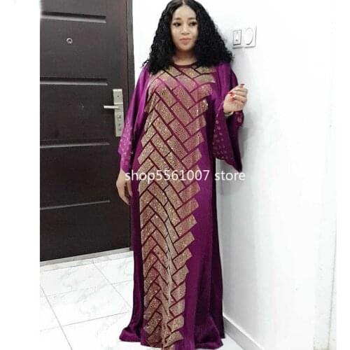 Length 150cm Plus Size African Clothes Women Summer Maxi Dress Dashiki Vintage Diamond Boubou Robe Africain Femme Vestidos 2020