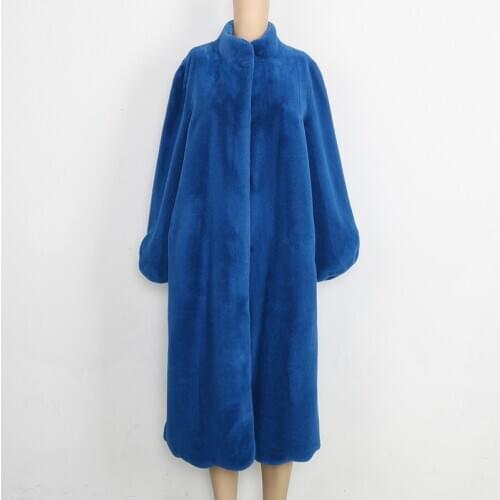 Winter Woman Long Jacket Faux Fur Coat Women Large Size Jackets Womens Clothing Black Coats Casaco Feminino KJ220