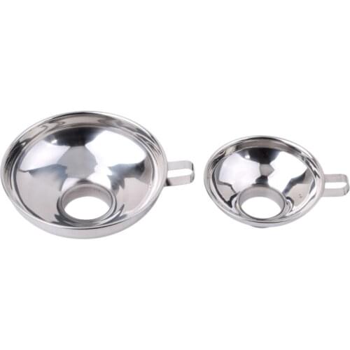1pc Canning Funnel Stainless Steel Wide Mouth Canning Funnel Hopper Filter Leak Wide-mouth Can For Oil Wine Kitchen Cooking Tool