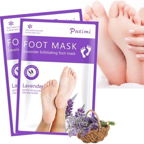 1Packs=2pcs Peeling Feet Mask Exfoliating Socks For Pedicure Foot Mask Spa Care Pedicure Socks Remove Dead Skin Cuticles Heels