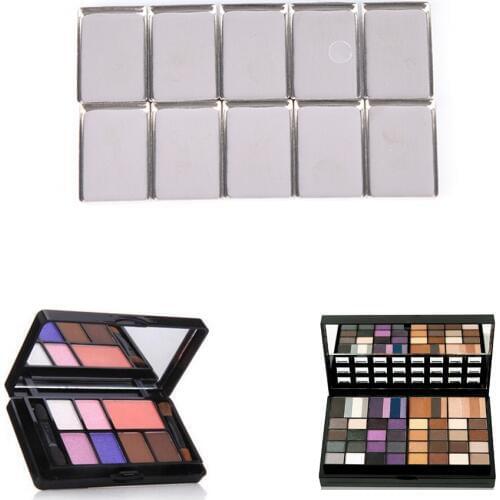 10pcs/lot portable Empty Square Palette Iron Cases Pans For Powder Eyeshadow Tin Pans Makeup Palettes 18*13MM