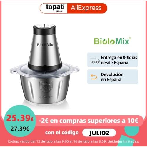 2 Speeds 500W Stainless Steel 2L Capacity Electric Chopper Meat Grinder Mincer Food Processor Slicer Food Processor Electric