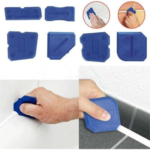 4PCS Blue Caulking Tool Kit Caulk Finishing Joint Sealant Silicone Grout Remover Scraper Home & Garden Tool Kit Hand Tools