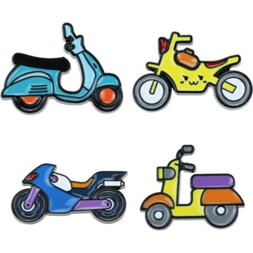 Motorcycle Badges Brooches For Women Decorative Pins Metal Enamel Badges On Backpack Accessories Brooches For Womens Clothing