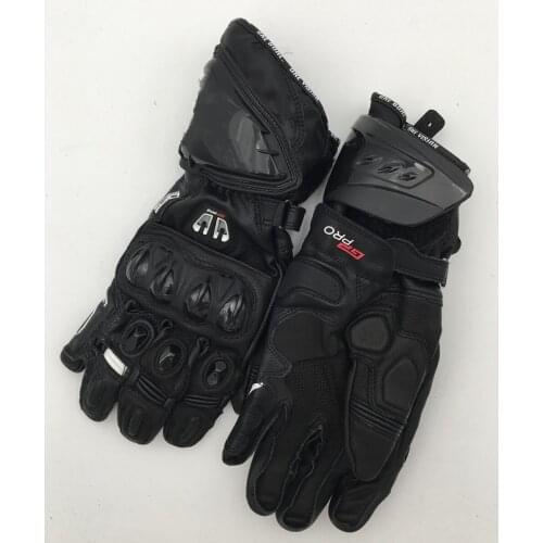 New 4 Colors 100% Genuine Leather GP PRO R2 Motorcycle Long Gloves Racing Driving Motorbike Original Cowhide Motocross Gloves