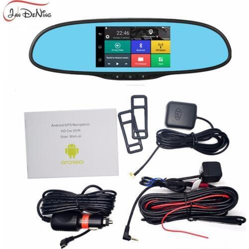 JanDeNing JanDeNing 5.0'' IPS touch Screen 3G network Android 5.0 quad core RAM 1GB bluetooth Dual Cam Mirror Car DVR