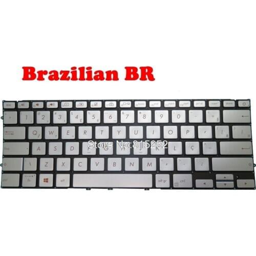 Laptop Backlit Keyboard For ASUS ZenBook 14 UM431 UM431DA Blue Brazilian BR/German GR/Nordic NE/Belgium BE