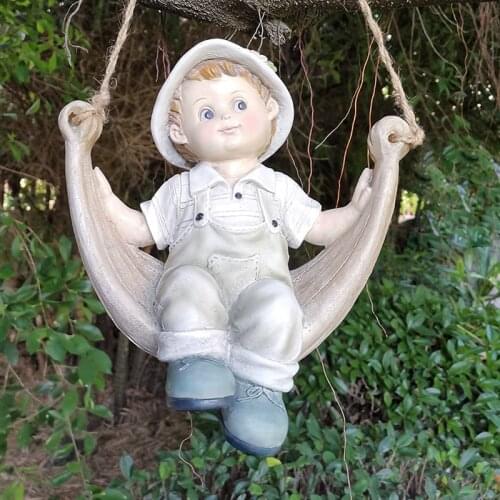 Creative Resin Cartoon Body Art Garden Decorat Childrens Handicrafts Home Decoration Ornaments