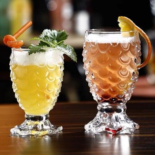 200Ml Creative Fish Scale Wine Glass Thickened Glass Whisky Vodka Cocktail Glass Cup Bar Cold Drinks Shop Drinking Set