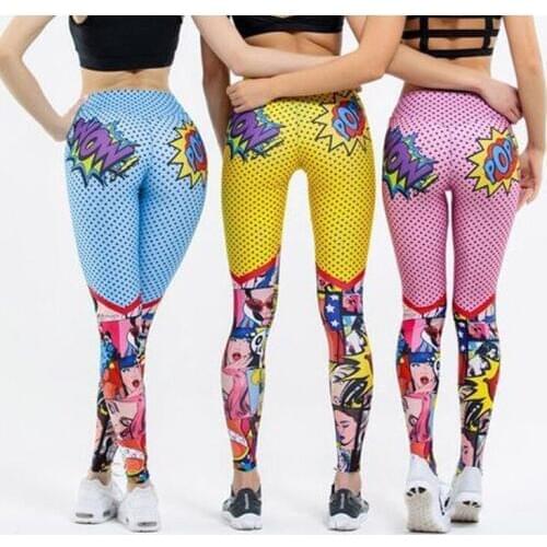 Fashion Leggings Sexy Casual Highly Elastic and Colorful Leg Warmer Fit Print Sporting Workout Athletic Leggins Pants Trousers