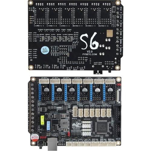 FYSETC S6 V2.0 Main Board 32 Bit Control Board With TMC2208 TMC2209 TMC5060 TMC5161 Support 6X Drivers VS F6 V1.3 SKR V1.3