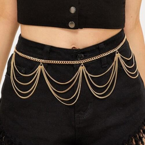 Bohemian Retro Style Multilayer Alloy Waist Chain Body Chain for Women Butterfly Pendant Belly Chain Waist Chain Jewelry