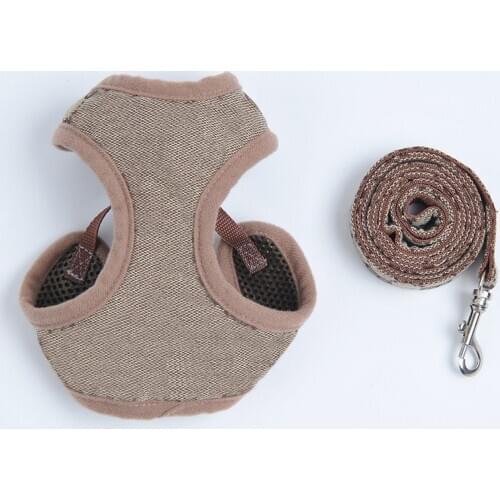 Harness Leash Set for Chihuahua Accessories Cat Vest Pug Leashes Walking Tools Walk Out Lead Product