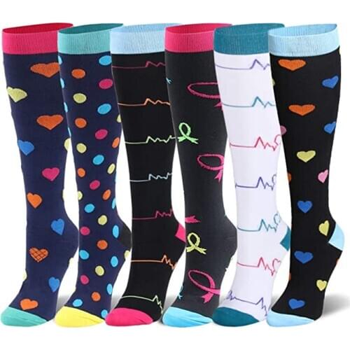 Compression Socks Womens Slim Beauty Leg Prevent Varicose Veins Sports compression Socks Men Running Long Socks Knee High