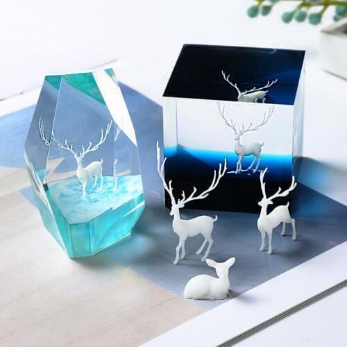 2021 New 1 pcs Different style Resin mini elk material epoxy mold makeing jewelry filling for DIY jewelry