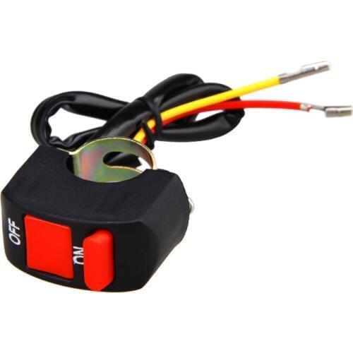 22mm 7/8" Motorcycle Bike Handlebar On Off Button Head Light Spot Fog Lights Switch Waterproof Headlight Electrical Start Switch