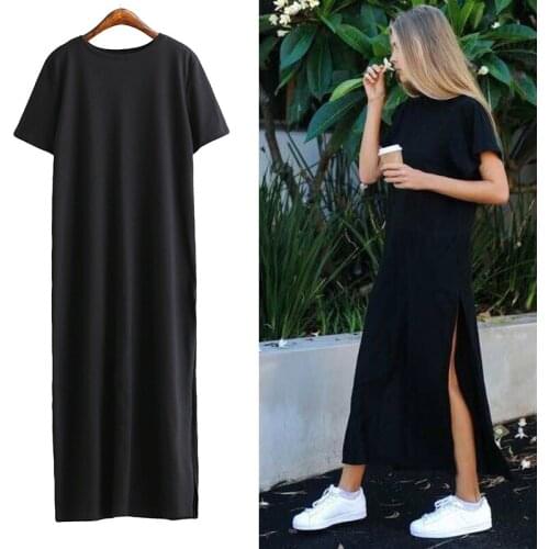 Loose T Shirt Dress Women Summer Beach Sexy Elegant Casual Ukraine Vintage Linen Boho Party Long Black Bodycon Dresses