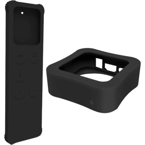 Hot Remote Case and TV Box Protective Case for Apple TV 4K 5Th / 4Th - [Anti Slip] Shock Proof Silicone Cover for Apple TV