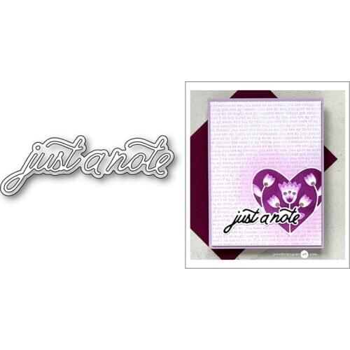 Just a Note Christmas Phrase 2020 New Metal Cutting Dies for Scrapbooking and Card Making Decorative Embossing Craft No Stamps