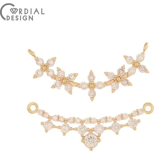 Cordial Design 40Pcs Jewelry Findings & Components/CZ Pendant For Necklaces/Hand Made/Charms/Bracelets Accessories/DIY Making