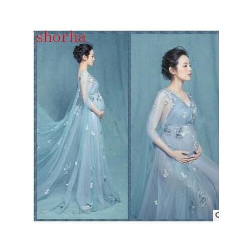 Pregnant women taking pictures of clothing Maternity Dress Photo Shoot Maternity Gown Maternity Chiffon Gown Sexy Photography