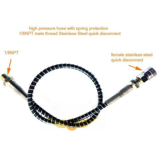 FREE SHIPPING PCP Paintball High Pressure Hose Line with Stainless Steel Female Quick Disconnect 18/NPT 2PCS=1 Lot