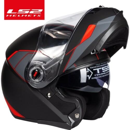 Casco Capacete LS2 ff370 Flip up Motorcycle Helmet ls2 road bike moto helmets with sun shield visor