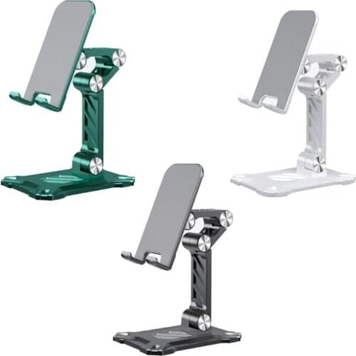 Foldable Cell Phone / Tablet Stand, Non Slip Cradle Dock Stable Desktop Holder Angle Adjustable for Video Live Streaming 95AF