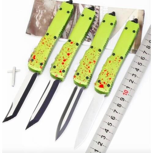 4 Models Green U70T Folding Knife D2 Blade Tactical Self Defense Fixed Knife Camping Hunting Outdoor Survival Knife EDC Knife