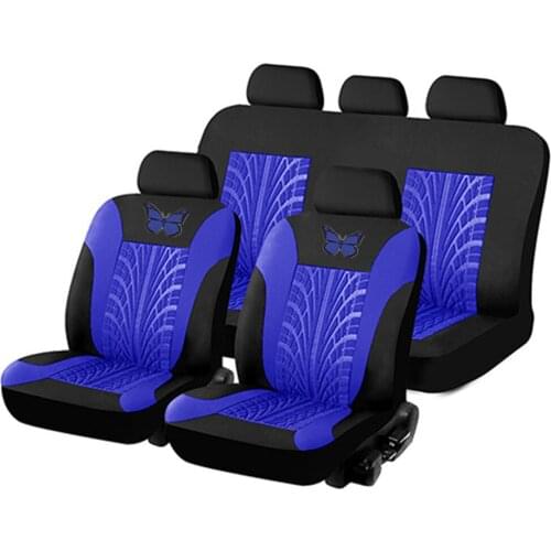 Universal Car Seat Cover Front and Rear Fit Most Cars with Tire Track Detail Car Styling Car Seat Protector for 90% Vehicles