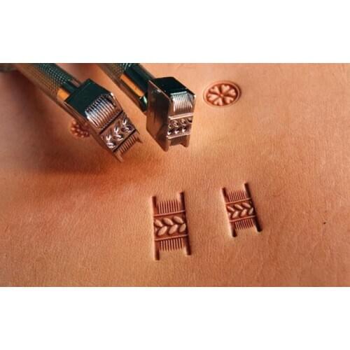 Advanced steel straw mat Double rope pattern Hand-work unique design leather working tools carving punches stamp craft tools