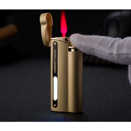 High-end Inflatable Windproof Lighter Transom with Light Lighter Smoking Accessories for Weed Briquets Et Accessoires Fumeurs