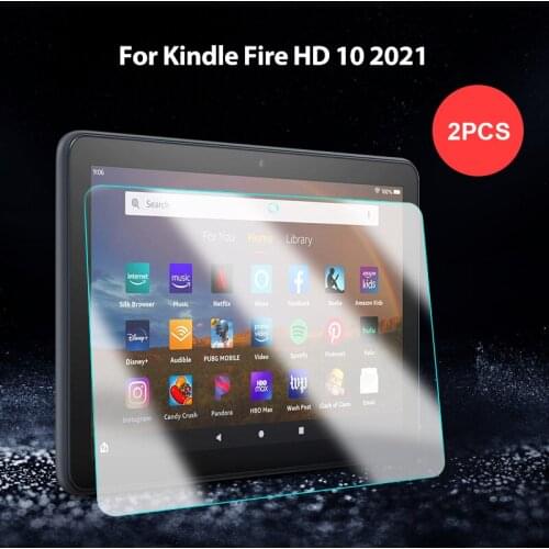 2PCS/Lot Tempered Glass for Kindle Fire HD 10 Screen Protector Film for 2017 2019 2021 10 Inch Tablet Glass Guard
