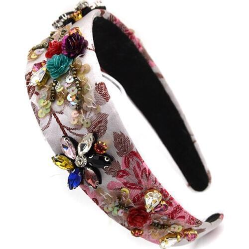 Woman Headdress Tiara Wedding Hair Accessories Sequin crystal Baroque Headband Party Bridal Hairbands Hair Jewelry Wedding