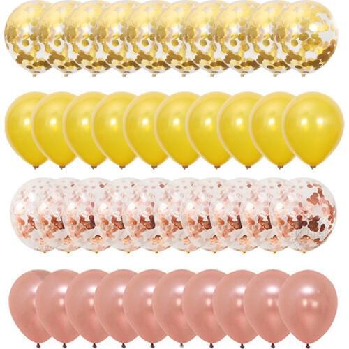 10/20pcs Rose Gold Balloon Birthday Wedding Baloon Confetti Party Decoration Adult Latex Ballon Baby Shower kid toys