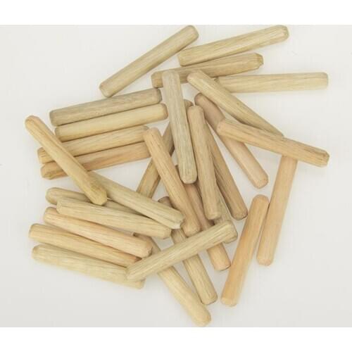 100 pcs Cabinet Drawer Round Fluted Wood Wooden Craft Dowel Pins Rods 8x50mm