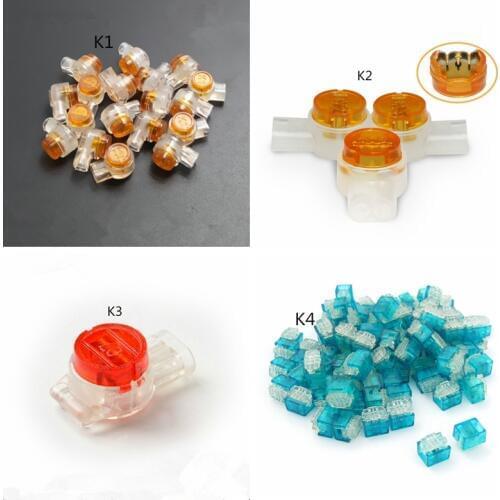 100PCS Inline Joints UB Connectors Crimp Terminal Blue Clear K1 K2 K3 K4