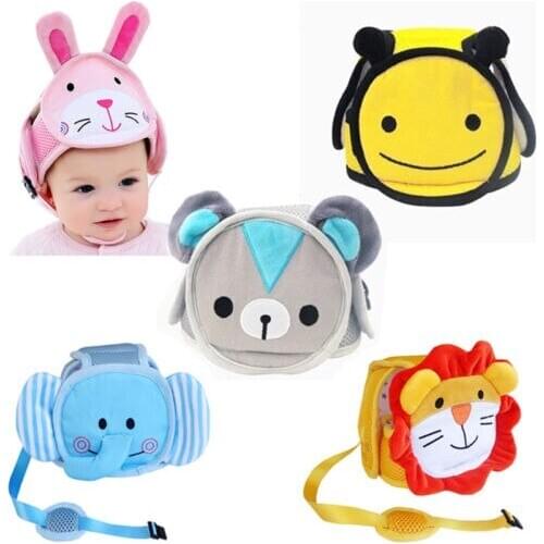 2018 Brand New Infant Baby Safety Helmet Head Protection Toddler Kids Adjustable Soft helmet Cap Animals Ventilate safety Hat