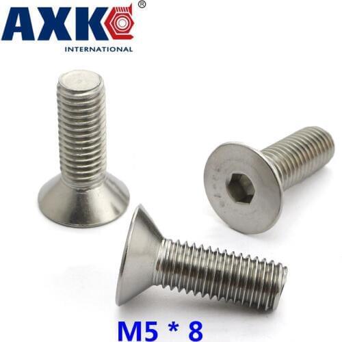 2021 New Bolt Stainless Steel Rod Axk High Quality 304 Stainless Steel Hex Screws Flat Head Screw Countersunk M5 * 8