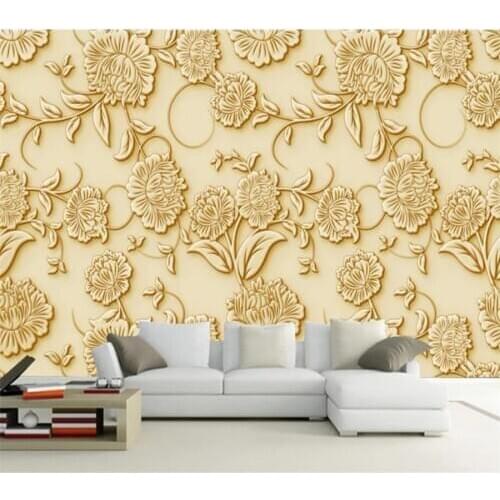 Wellyu Custom Photo Wallpaper 3d Mural Gold Pattern Living Room bedroom TV Background Wall Decorative Painting NEW 3d wallpaper