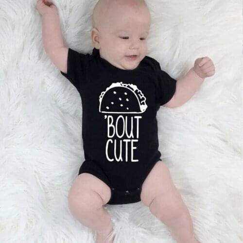 Bout Cute Baby Bodysuit Pregnancy Announcement Clothes Funny One Piece Short Sleeve Newborn Baby Boys Girls Shower Gift Clothes